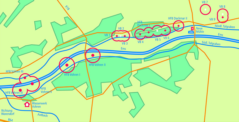 Ausschnitt aus dem Wasserschutzgebiet